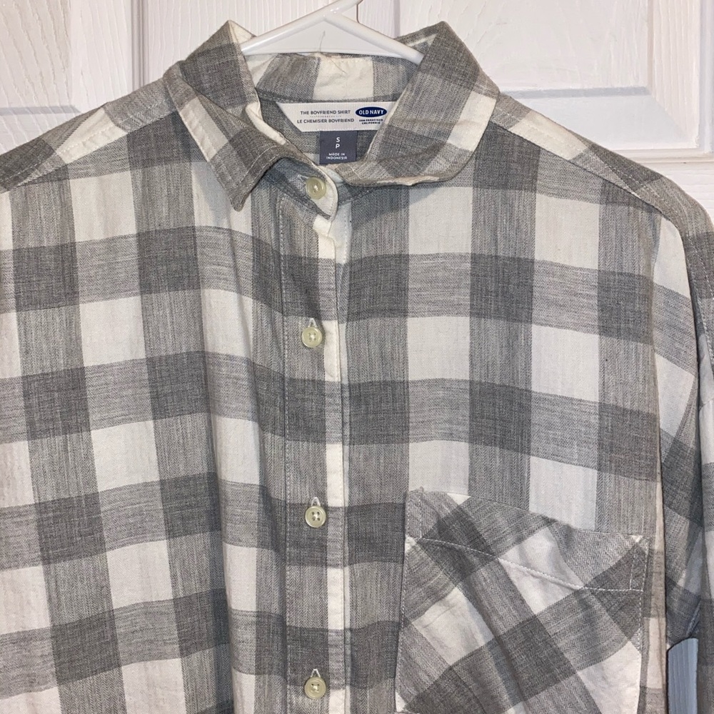 Old Navy Boyfriend Fit Plaid Shirt